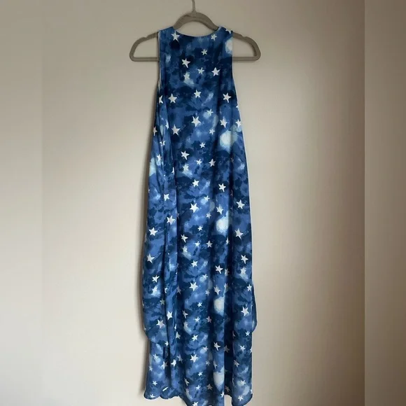 Buddy Love Women’s Blue & White Stars Hi lo Sleeveless Maxi Dress Size S/M - Picture 5 of 9
